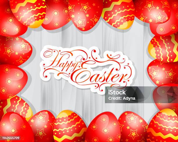 Easter Header Rustic Rustic Easter Background Stock Illustration - Download Image Now ...