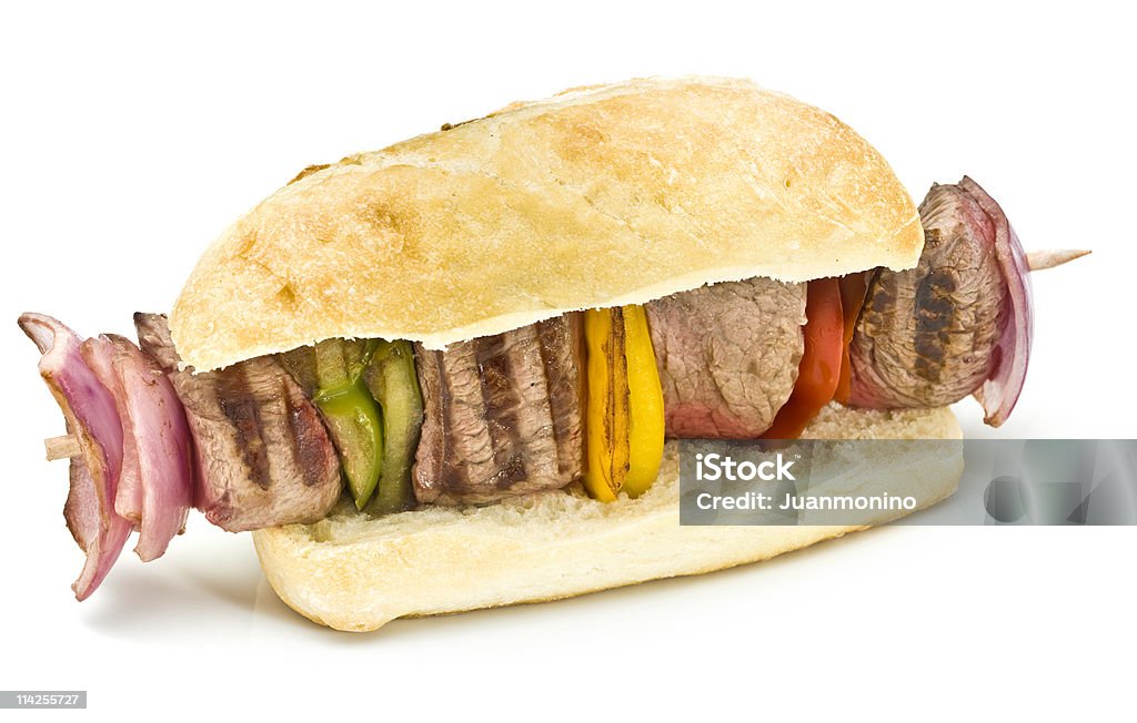 비프 Brochette 샌드위치 - 로열티 프리 0명 스톡 사진