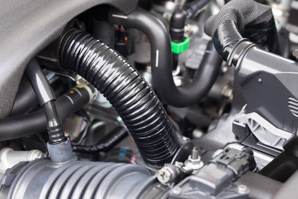 istock Car engine wiring and cable detail close-up 1142558805