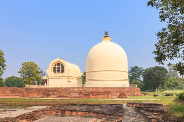 istock Parinirvana Stupa and temple, Kushinagar, India 1142559628