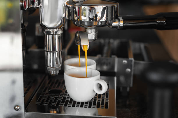 istock elegant chrome coffee maker makes an exquisite italian espresso 1142568338