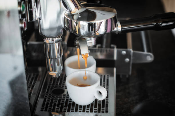 istock elegant chrome coffee maker makes an exquisite italian espresso 1142568353