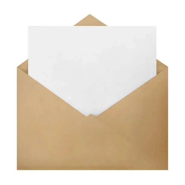 Photo of Envelope on white