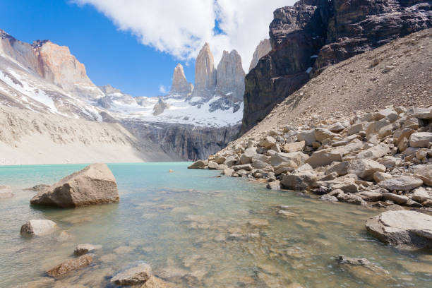 istock Torres del Paine view, Las Torres viewpoint Base, Chile 1142574605
