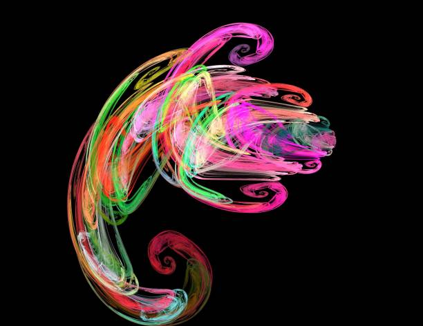 istock image of one Digital Fractal on Black Color 1142577220