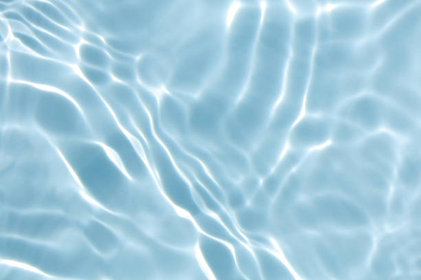 ブルーウェーブ抽象または波状水テクスチャの背景 - mirrored pattern ストックフォトと画像