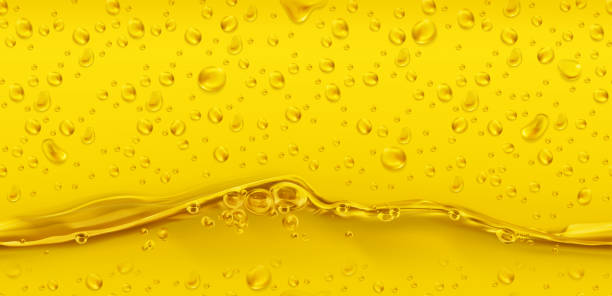 ilustraciones, imágenes clip art, dibujos animados e iconos de stock de gotas. patrón sin costuras doradas. 3d vector realista - cooking oil drop honey beer