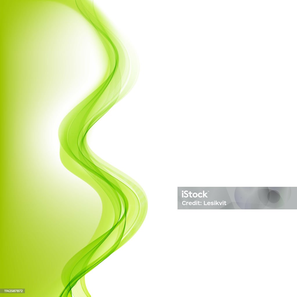 Những Đường Lượn Sóng Màu Xanh Lá Cây Trừu Tượng Nền Sóng Xanh ...