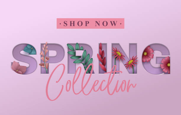 istock Sale background with flowers. Cut out paper letters 1142588925