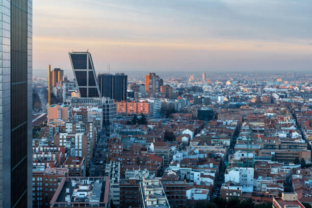 istock Castellana and Madrid skyline from above 1142593832