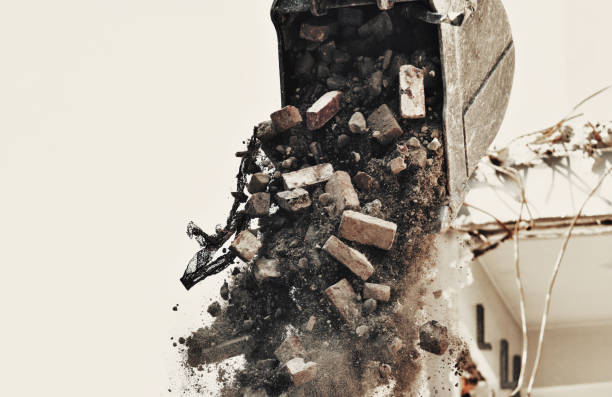 Building Demolition A very old brick building is demolished. rubble photos stock pictures, royalty-free photos & images