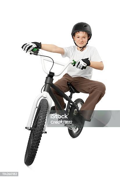 Bmx - Fotografie stock e altre immagini di BMX - BMX, Bambini maschi, Casco protettivo da sport