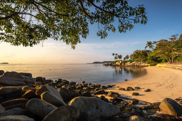 istock Wonderful sky and beach at Bintan Island Indonesia 1142606024