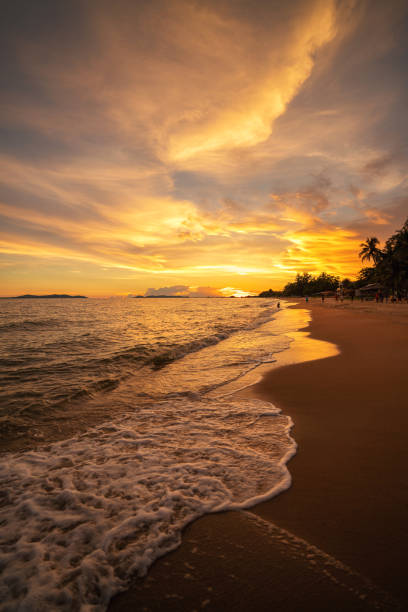 istock Rayong beach and sunset, this image can use for background 1142606815