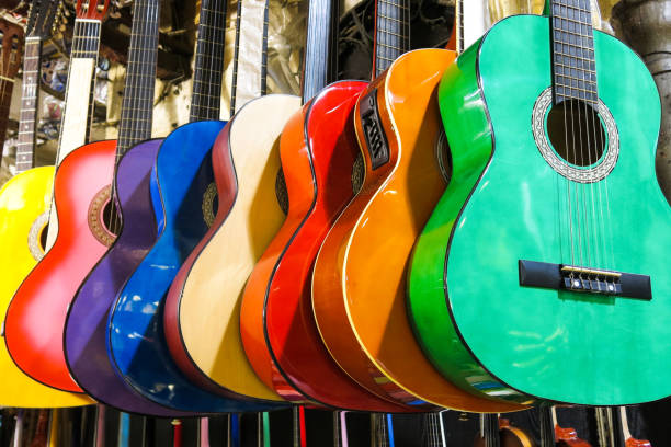 istock colorful guitars on the Istanbul Grand Bazaar. 1142607863