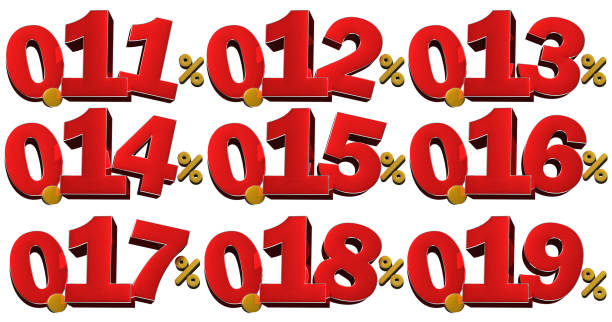 istock Collecting numbers 0.11-0.19.(with Clipping Path). 1142610891