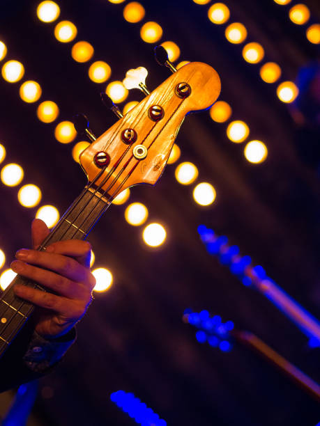 istock Play Bass Guitar-Live on stage 1142611996