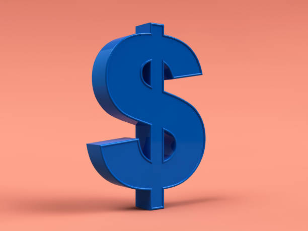 istock Blue Dollar Sign On Pink Colored BackGround 1142612283