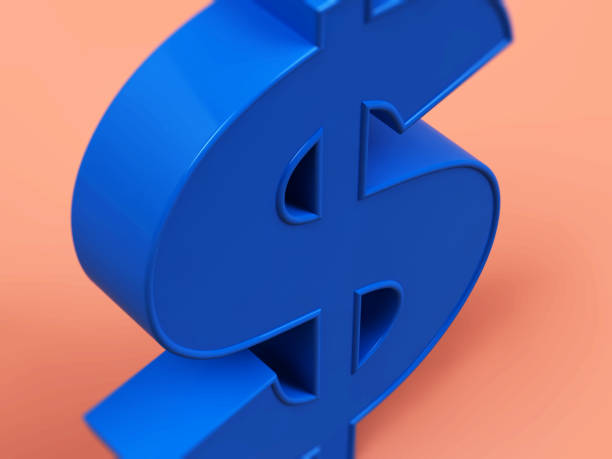 istock Blue Dollar Sign On Pink Colored BackGround 1142612581