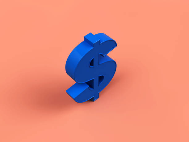istock Blue Dollar Sign On Pink Colored BackGround 1142613487