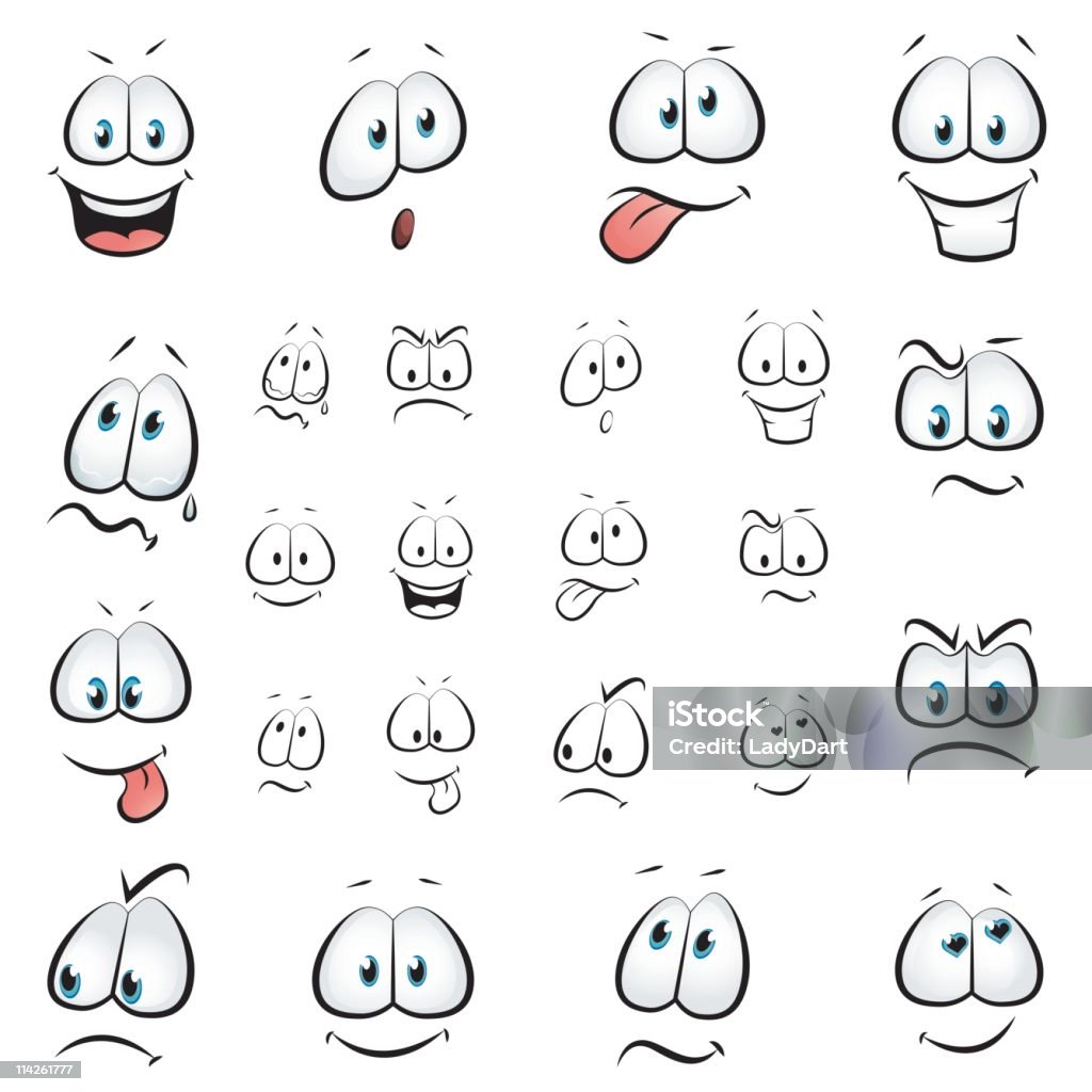 Cartoon emotions  Making A Face stock vector