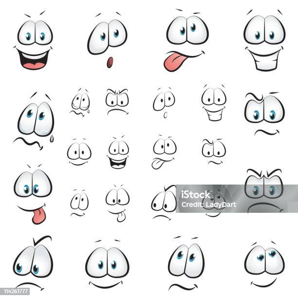 Cartoon Emotions Stock Illustration - Download Image Now - Making A Face, Cartoon, Facial Expression