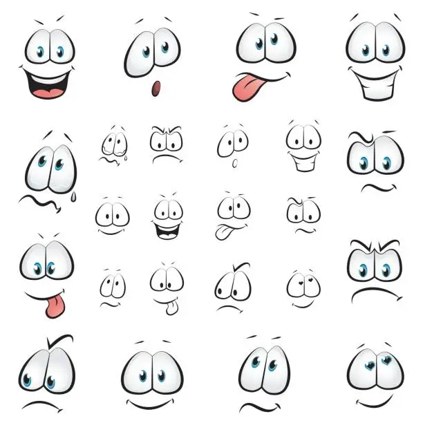 Vector illustration of Cartoon emotions