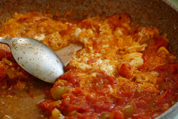 istock menemen meal made with tomatoes and eggs 1142620826