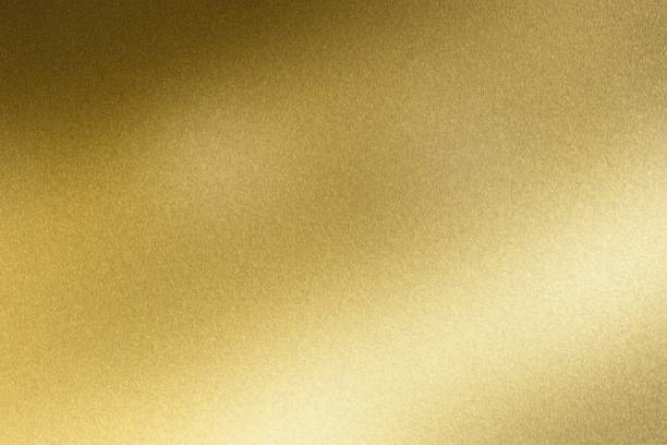 istock Abstract texture background, glowing golden stainless steel sheet 1142623565