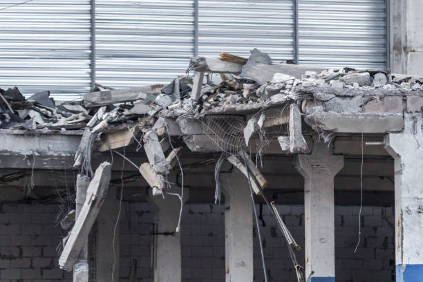 istock Remains of a building destroyed by war or construction 1142625431