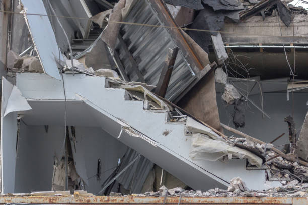 istock Remains of a building destroyed by war or construction 1142625475