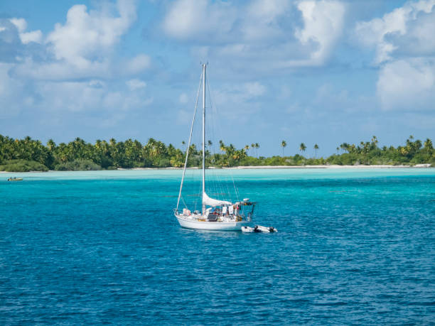 istock yacht in Tuamotu archipelago 1142626325