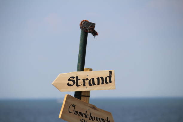 istock Signpost at the beach of Urk 1142628267
