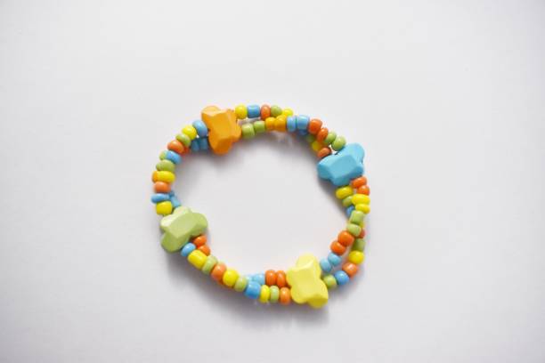 istock Glass Beads Bracelet on White Background 1142628993