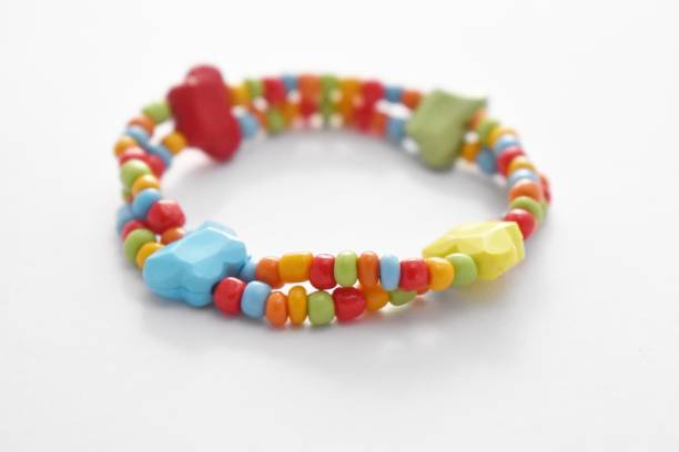 istock Glass Beads Bracelet on White Background 1142629014