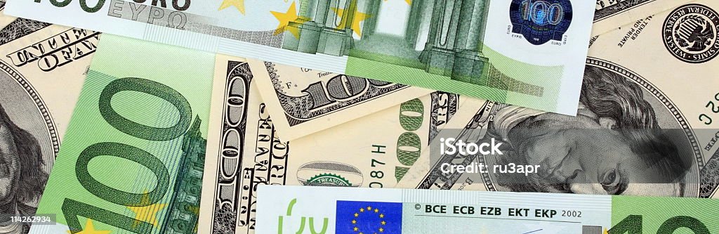 dollar et euros - Photo de Abstrait libre de droits