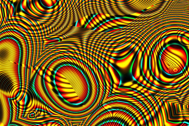 Abstract fractal art background illustration space geometry. Background consists fractal multicolor texture and suitable for use in projects imagination, creativity and design.