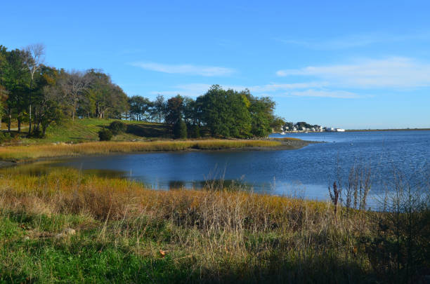 istock Autumn at World's End in Hingham MA 1142636072
