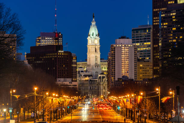 istock Philladelphia City Hall Night 1142637758