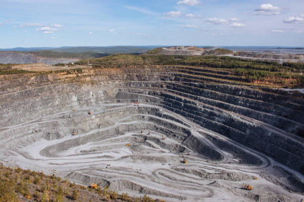 istock Aerial view industrial of opencast mining 1142640667