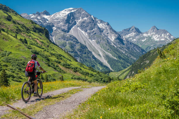 istock mountainbiking in the Arlberg Range, Austria 1142641234
