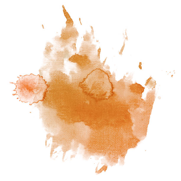 istock orange watercolor stain 1142643517