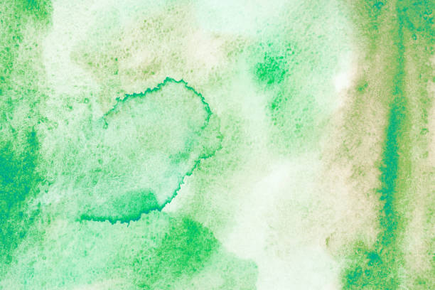 istock green watercolor blot, isolated on white background 1142643571