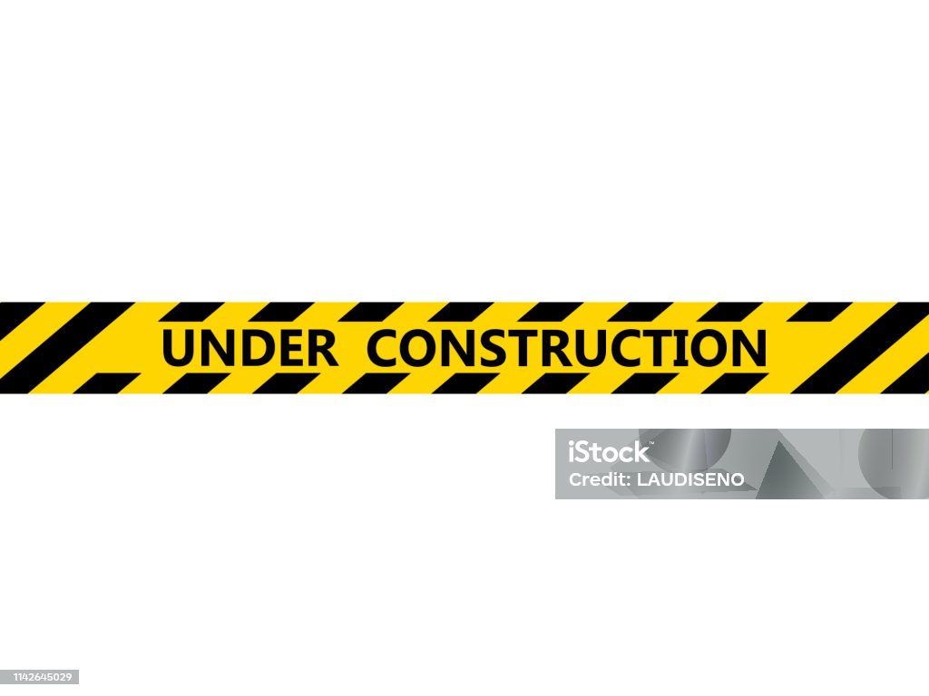 Isolated under construction tape Isolated under construction tape. Vector illustration design Construction Site stock vector