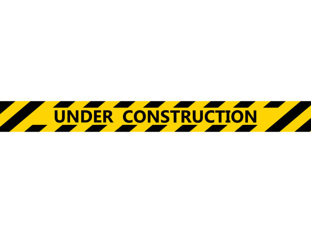 Isolated under construction tape Isolated under construction tape. Vector illustration design cordon tape stock illustrations