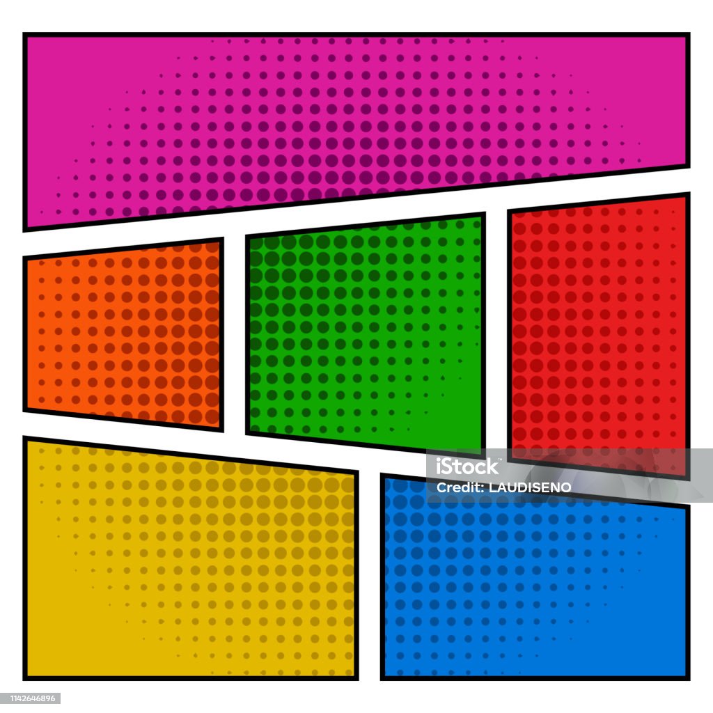 Signboard Comic Empty Colored Comic Page Stock Illustration - Download Image Now - Art ...