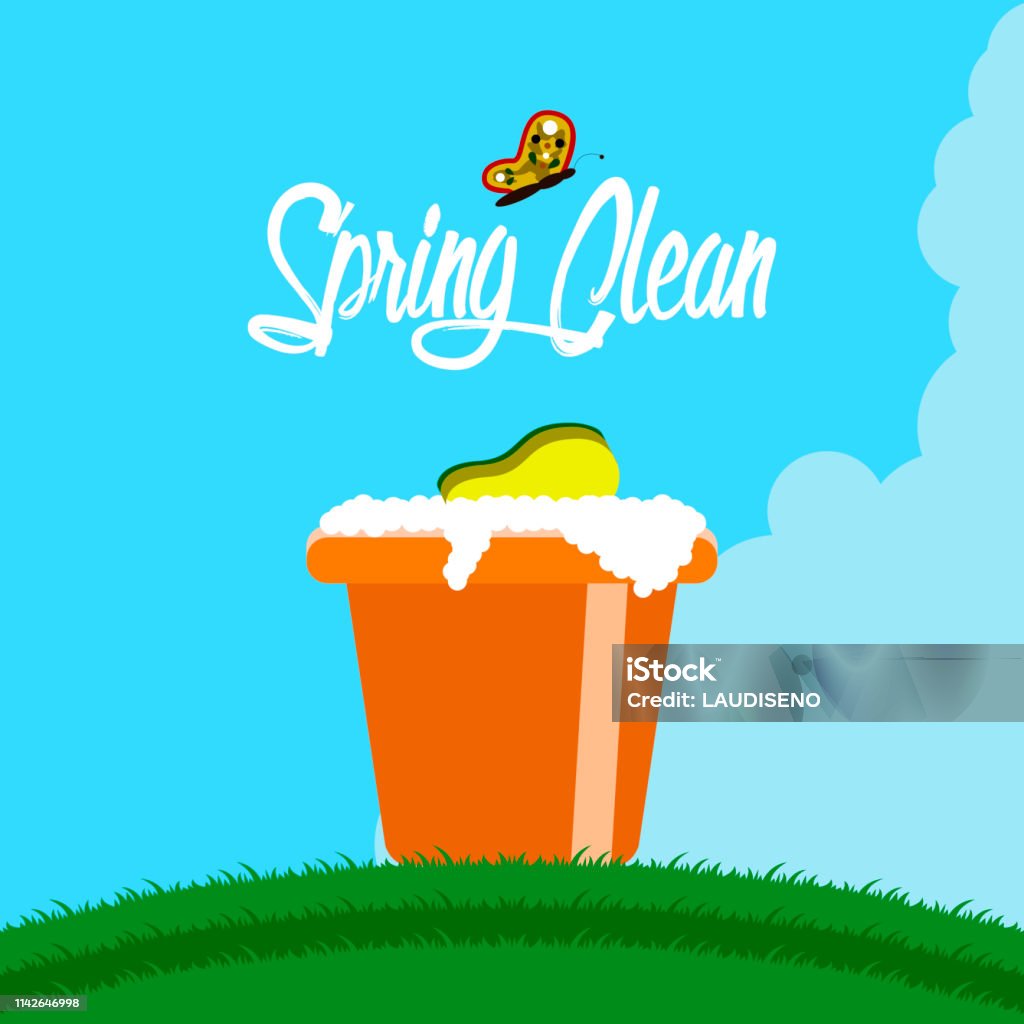 Spring Clean Design Spring Clean Concept Image Stock Illustration - Download Image Now ...