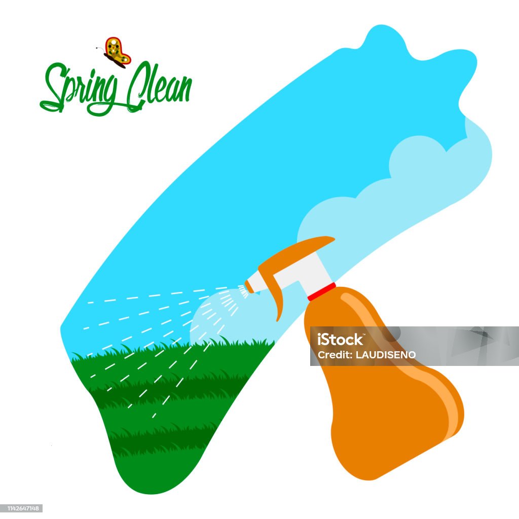 Spring Clean Design Spring Clean Concept Image Stock Illustration - Download Image Now ...