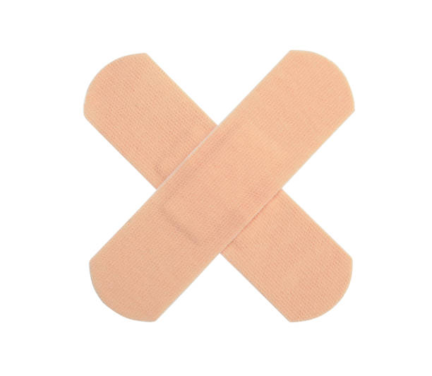 Medical plaster isolated on white