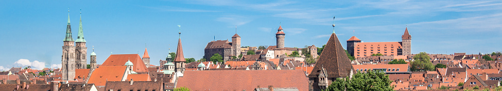 Panorama from Nuremberg in Germany